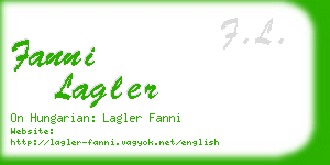 fanni lagler business card